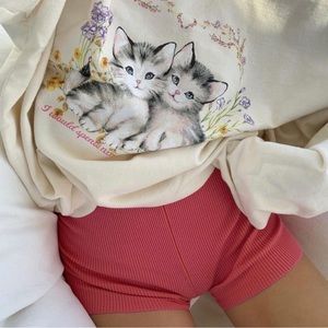 Zara Pink Ribbed Short Size Medium